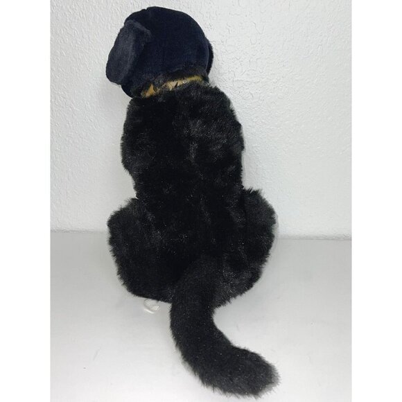 FAO SCHWARTZ 16" Black Realistic Plush Stuffed LABRADOR RETRIEVER Dog Collar EUC - Picture 3 of 8